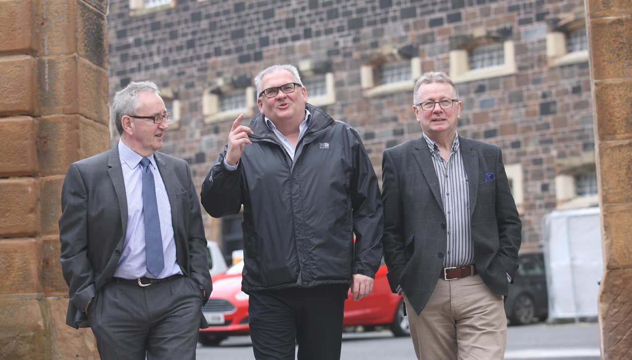 Unfinished Business: Michael Culbert, Professor Pete Shirlow and Tom Roberts at Crumlin Road Gaol