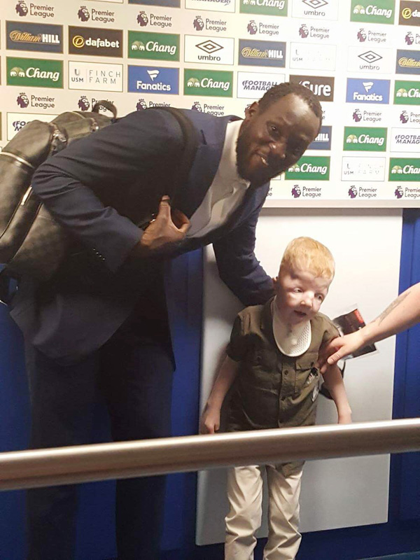 STARSTRUCK: Dáire was overwhelmed to meet Everton striker Romelu Lukaku after the Watford game