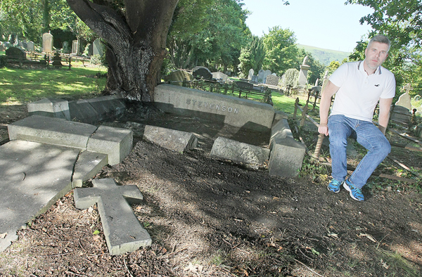 Councillor Stevie Corr condemns the damage to graves in Belfast City Cemetery