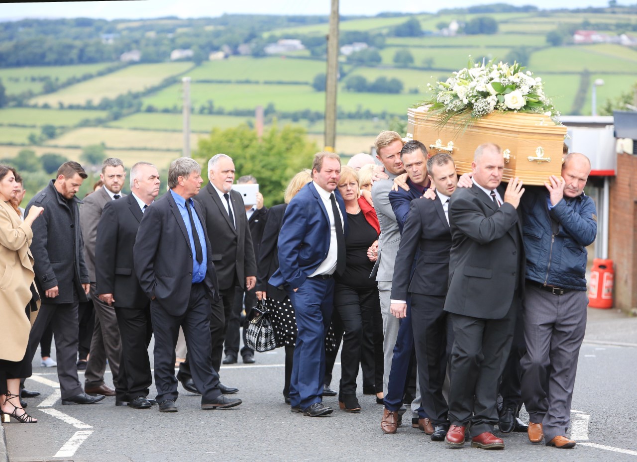 Hundreds of mourners turned out for Dean’s funeral yesterday