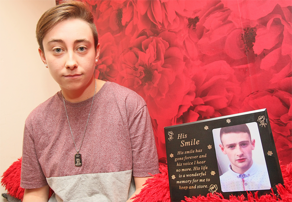 CAMPAIGN: Rachael Garland with a tribute to tragic young local father Christopher Meli\n\n\n\n\n
