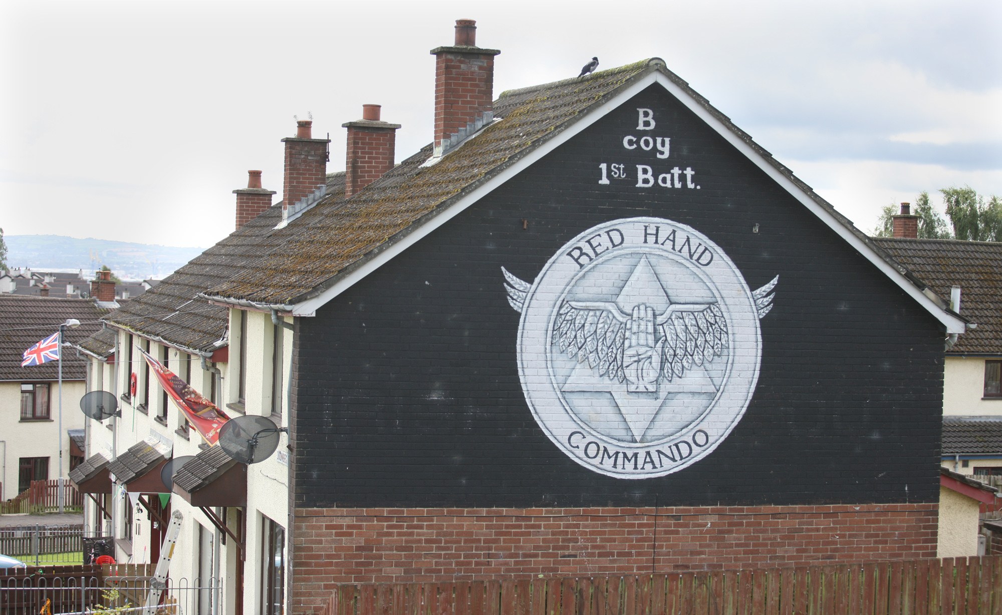A Red Hand Commando mural in Rathcoole