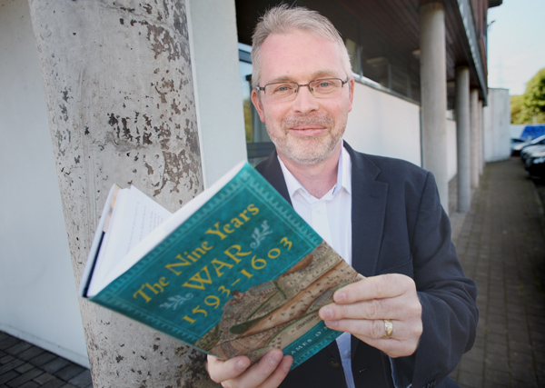Caption- FASCINATING READ: Dr James O’Neill with is book, The Nine Years War 1593-1603