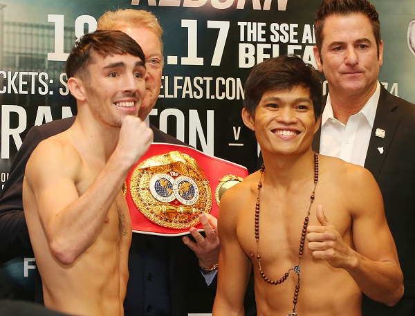 Jamie Conlan and Jerwin Ancajas were all smiles on the scales today\n\nPicture by Jonathan Porter/PressEye.com