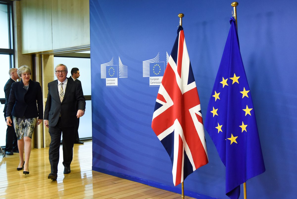 Theresa May and Jean-Claude Juncker said negotiations would continue