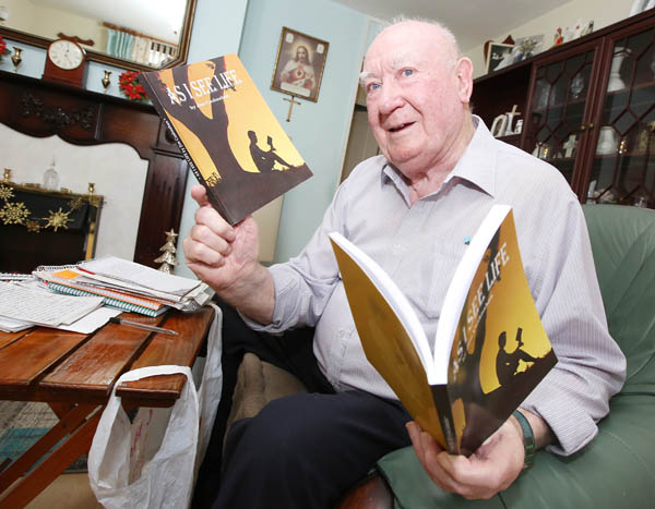 Jim Cushnahan with his newly published book of short stories and poems ‘As I See Life\'