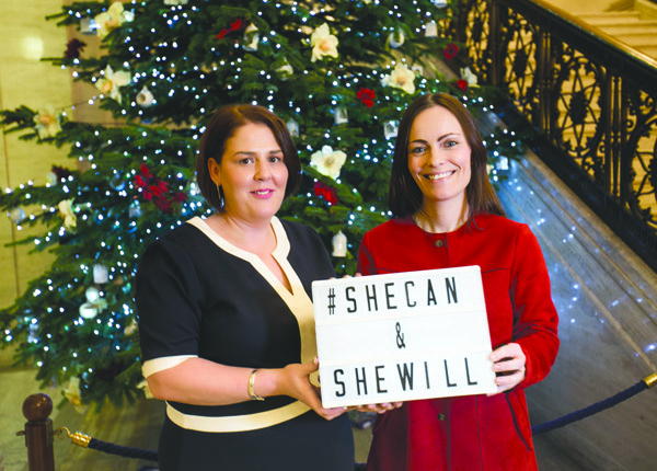 Paula Quigley, CEO Groundwork NI, with North Belfast MLA and SDLP deputy leader Nichola Mallon at the launch of the Tomorrow’s Leaders Programme at Stormont