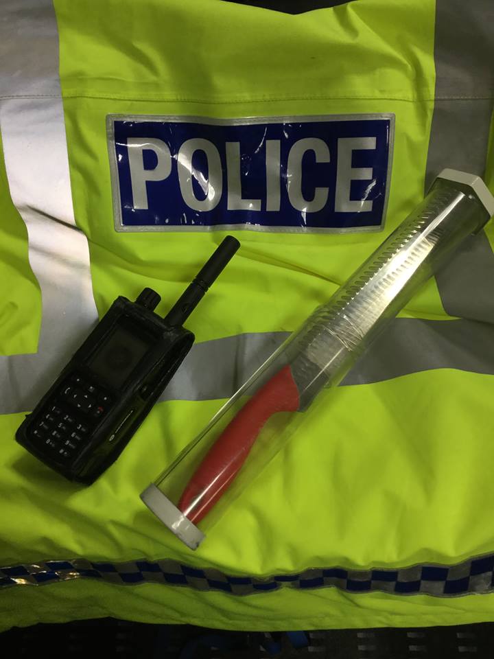 OFF THE STREETS: A knife was seized from one young person on Friday night in Glengormley