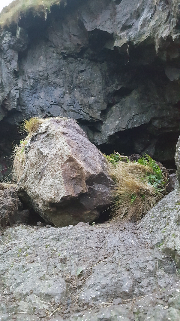 One of the famous caves is partially blocked