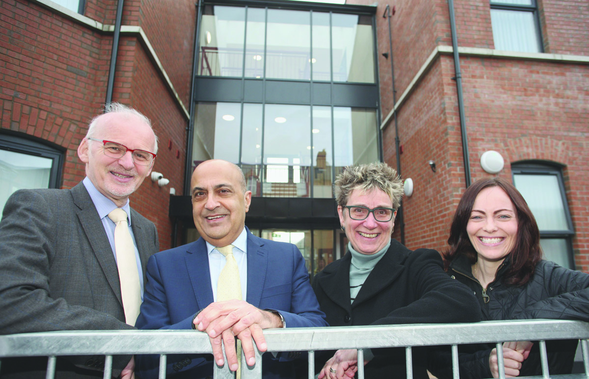Mental health organisation Threshold has officially opened Clearwater House, a residential facility in Brookhill Avenue, and helping do the honours were Dr Philip McGarry, Dr Raman Kapur, Hazel Bell, chair of Choice Housing, and Nicola Mallon SDLP