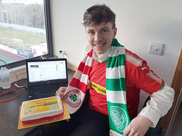 ON THE MOVE: Cliftonville fan Kevin Kelly will take up a new media role with Celtic FC