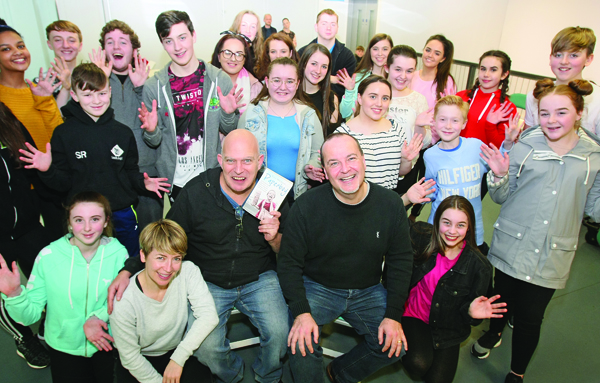 Auditions of Paperboy the musical held in the Falls Leisure Centre with director Steven Dexter and author and retired paperboy Tony Macaulay.