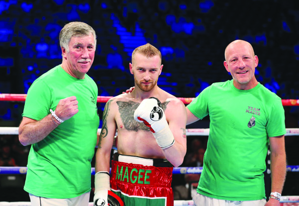 Sean Magee takes on Elvis Guillen at the Devenish on Saturday night