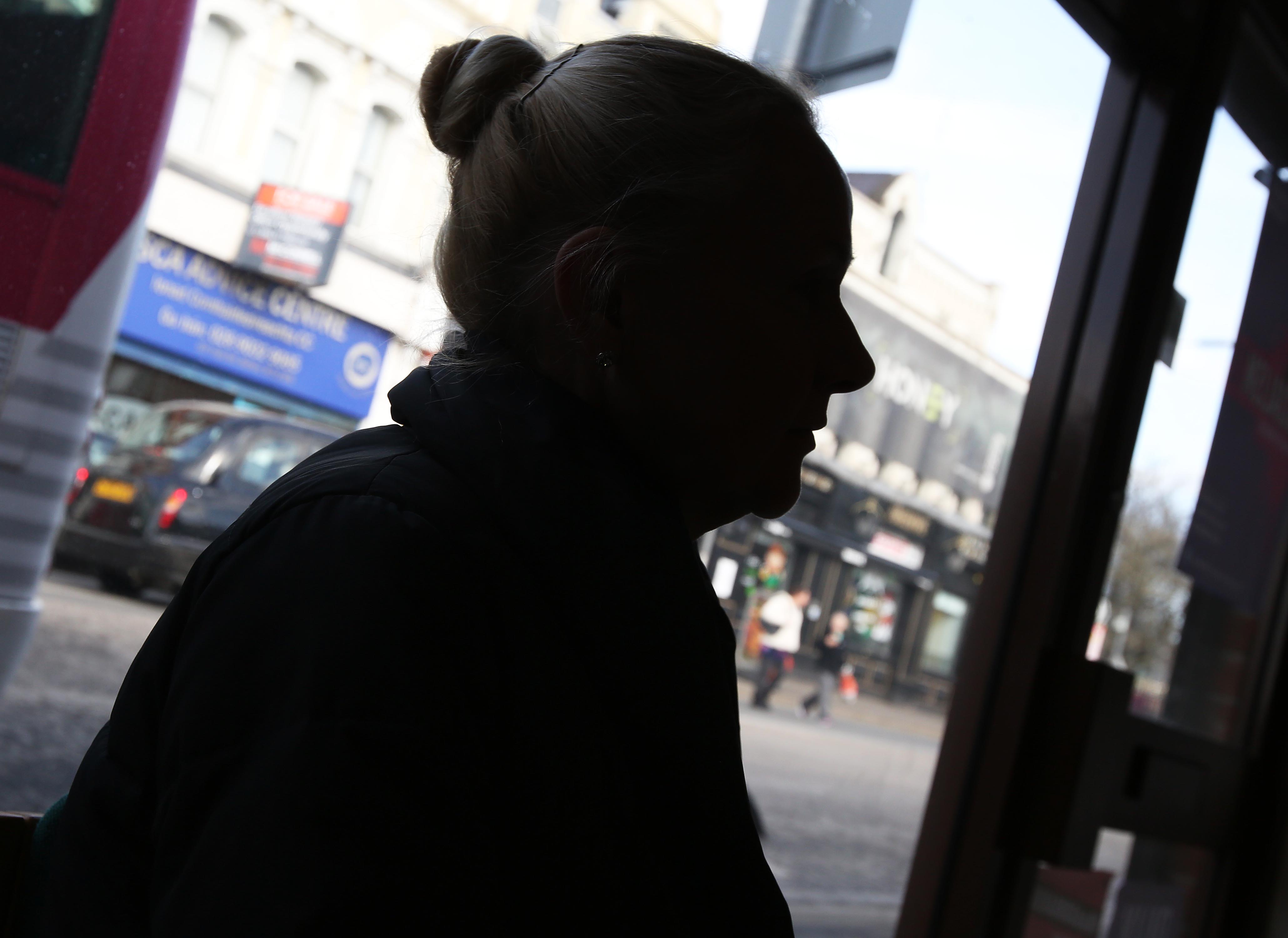 CONCERN: The distraught woman speaking to our reporter this week on the Falls Road