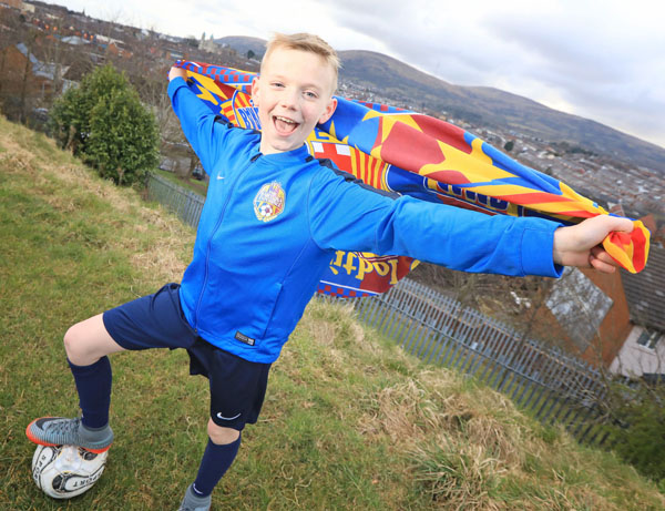 BARCA BOUND: 10 year-old Aodhan McDonald from Ardoyne was selected for the Belfast squad for the Barcelona Experience Cup 2018. Aodhan and his family travelled this week to Catalonia to enjoy sessions of FC Barcelona-style football training designed by former player
