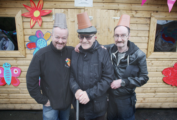 Flower Pot Men Bryan McCormack, Jim McClean and Jim Forbes – the three pals have been busy brightening up Glenbank Community Garden in Ligoniel in time for the summer