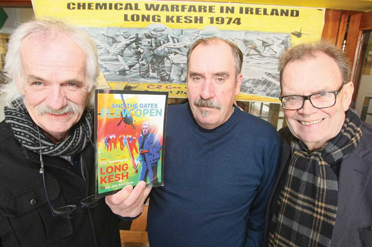 ON SALE NOW: Danny Devenny and Tom Hartley with Jim McCann who is launching his new book on Saturday