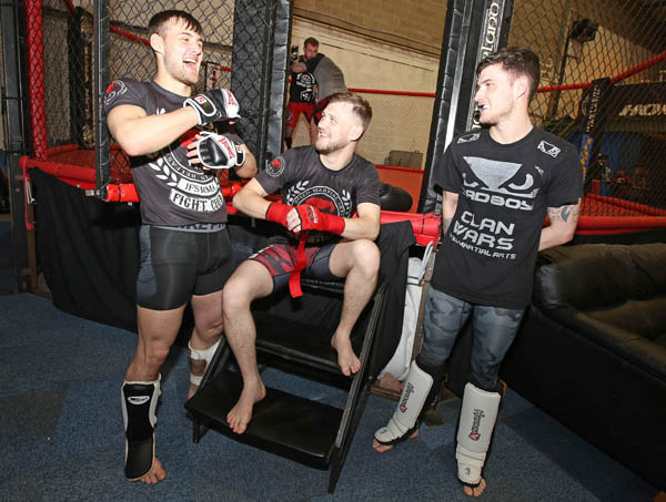 IFS MMA Gym brothers Henry,  James and Sean Corrigan from Ardoyne, ahead of \'Clan Wars 32\' at the Ulster Hall on June 24