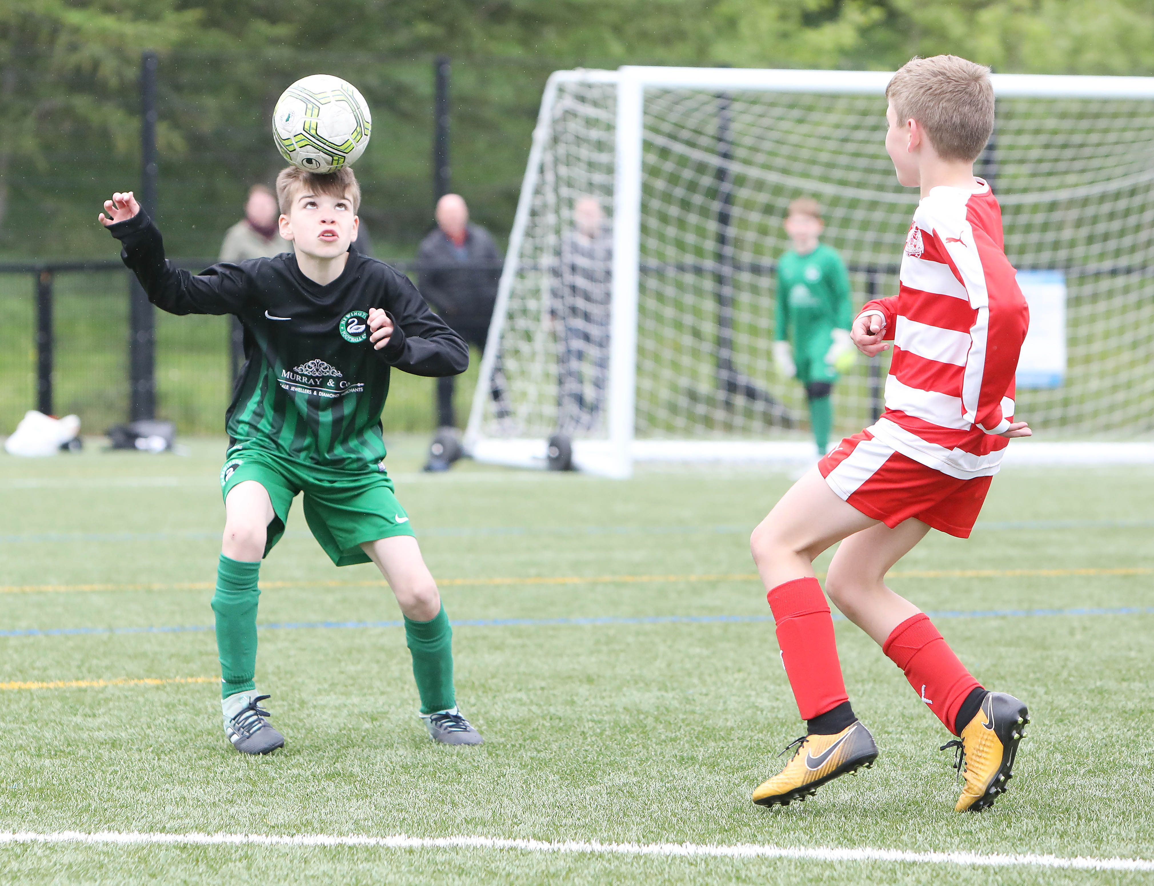 Liam McCann of Newington FC displays some silky skills as his team take on Ballyclare FC in the 2007s Cup Final at the V36 complex, Newtownabbey. The North Belfast lads emerged victorious