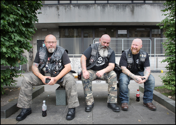 Bikers gathered at Custom House Square on Saturday for the annual Bike Show hosted by Hells Angels Belfast