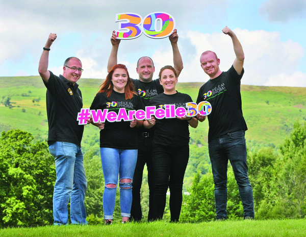 Kevin Morrison, Lauren Slane, Kevin Gamble, Aine McCabe and Tony McDonagh counting down the days to Feile an Phobail 2018. Ireland\'s largest community festival gets under way on Thursday