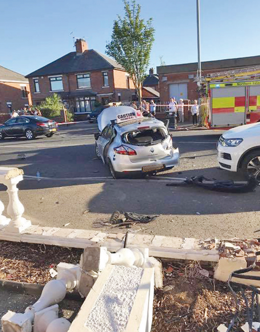  Several people, including a child, were treated in hospital following the crash involving a stolen audi