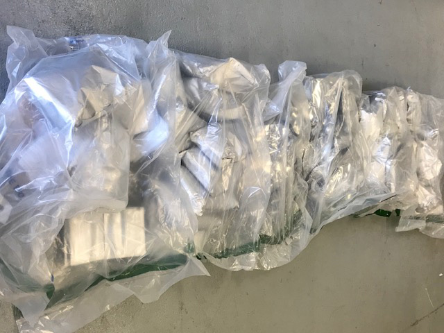 SEIZED: A large quantity of suspected benzocaine