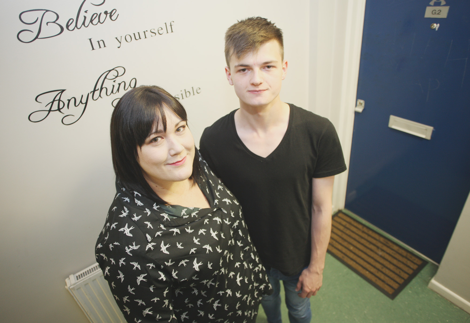 TOGETHER: Christina Howarth from The Simon Community with service user Jason Clarke