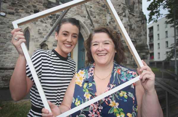 Outreach Officer Debbie Young with Fashion &amp; Textile Artist, Chloe Dougan launch Women in the Arts As part of the Greater Newlodge Community Festival in the The Duncairn.  Hosting a body of work by local women in the arts; Artists Chloe Dougan, Eimear OÕCaoilte and Evie Williamson.  The exhibition touches on topics such as mental health, women in struggle and photographic developmental work using derelict spaces and the heightened consciousness of found light in such spaces. The exhibition runs until the festival close, 10th August
