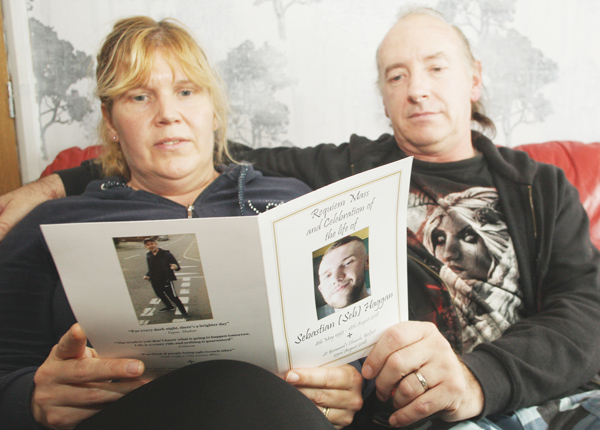 Billy and Sharon Haggan – their son Seb had been battling mental health problems for years