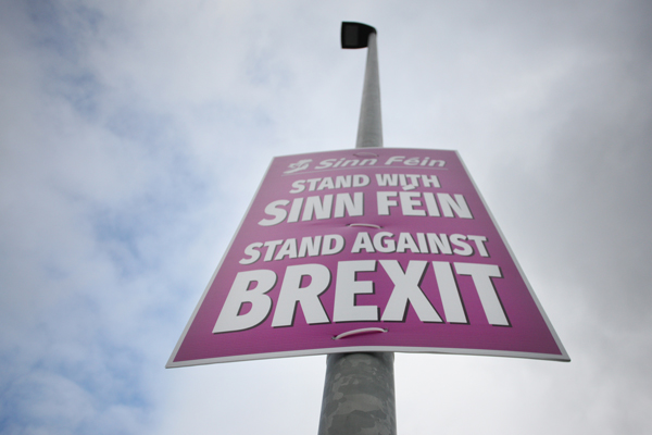 \'EYESORE’: Paula Bradshaw (below) has asked Sinn Féin to take the recently-erected posters down