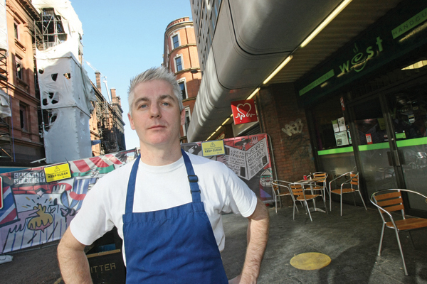 Owner of West sandwich bar Paul Donaghy outside the premises on Castle Street this week