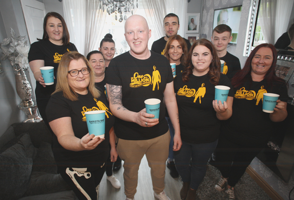 TOGETHER: Joining Ryan Braniff for the coffee morning during Bone Cancer Awareness Week