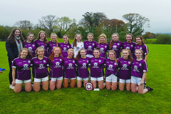 Bredagh celebrate following their Down Ladies Minor Football Championship victory over Carryduff