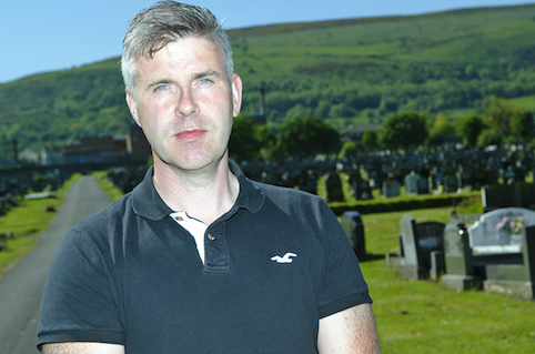 CRISIS: Sinn Féin Councillor Steven Corr in the City Cemetery\n\n