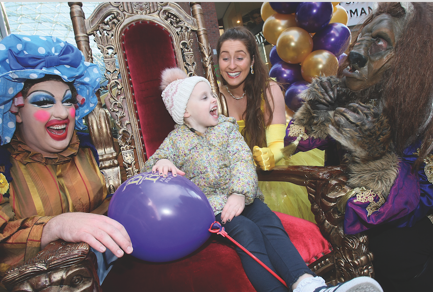 Luisne Ní Leannáin meets the cast at the launch of GBL\'s Beauty and the Beast panto which is preparing for a festive run at the Waterfront Hall