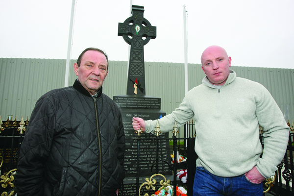 SUPPORT: Sean Carlin, right, with Gerry Foster, IRSP