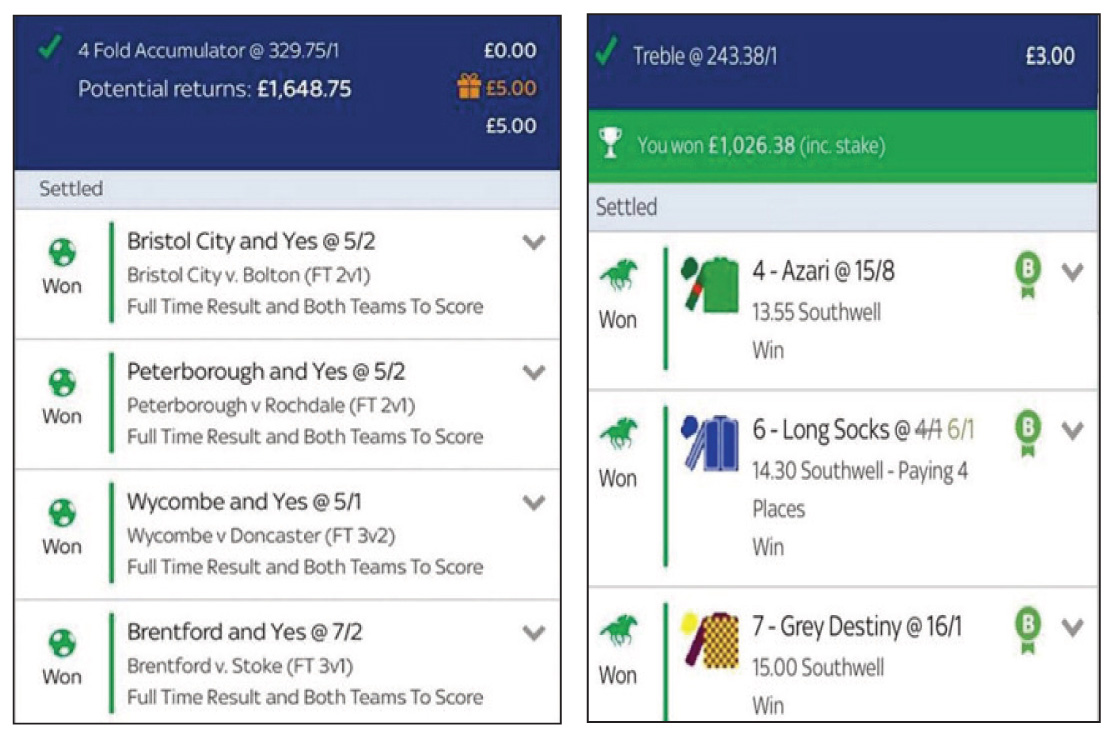 WEEKEND WINNERS : These two punters were in the money at weekend