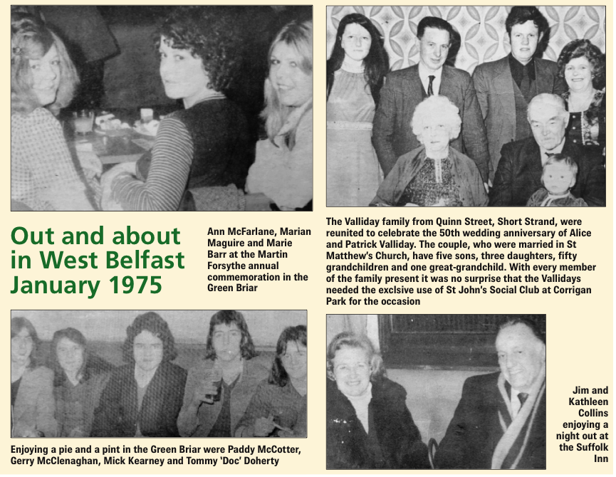 Images making the Andersonstown News on February 1, 1975