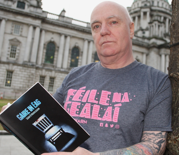 LAUNCH: Seán Ó Muireagáin with his new book Gáire in Éag