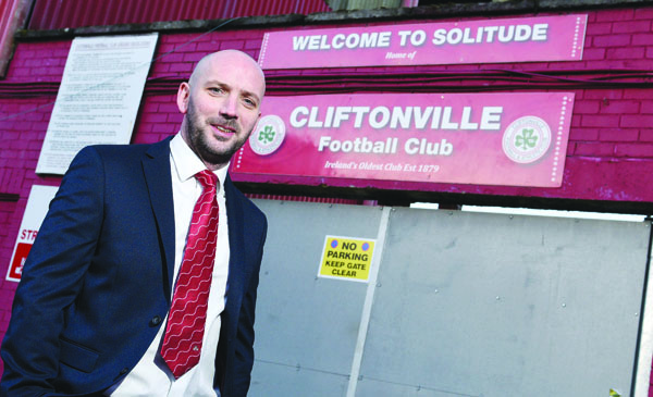 Paddy McLaughlin was unveiled as Cliftonville’s new manager on Monday