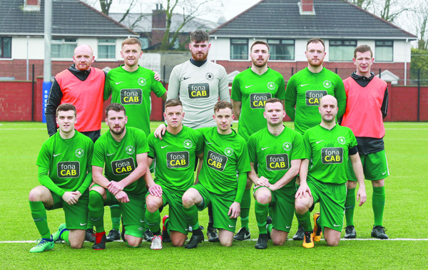 Crumlin Star, pictured before their recent win over Ballynahinch Olympic at The Cricky, will be aiming for another cup upset when they take on Premier Intermediate outfit Annagh United in the quarter-final of the Intermediate Cup on Saturday afternoon