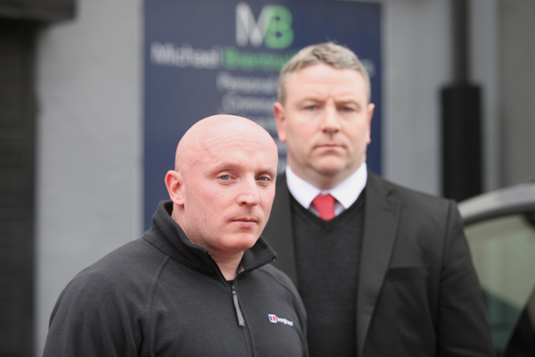 IRSP member Sean Carlin with Solicitor Michael Brentnall