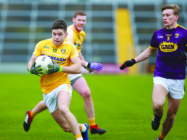 Paddy McBride, pictured in action against Wexford last month, says Antrim must put their poor form behind them as they seek to defeat Wicklow this weekend