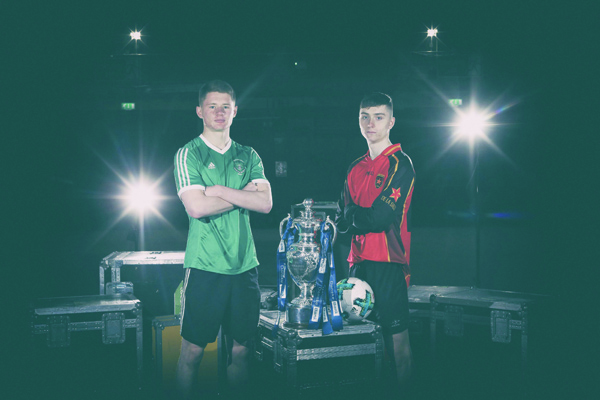 Pictured at the launch of the 2019 Danske Bank Schools’ Cup Finals are team captains Patrick Burns, St Malachy’s College  and Calvin McCurry, De La Salle College 