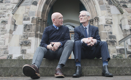 COOPERATION: Bill Shaw (174 Trust) and Liam Maskey (co-Founder of Intercomm), whose organisations enjoy a close partnership