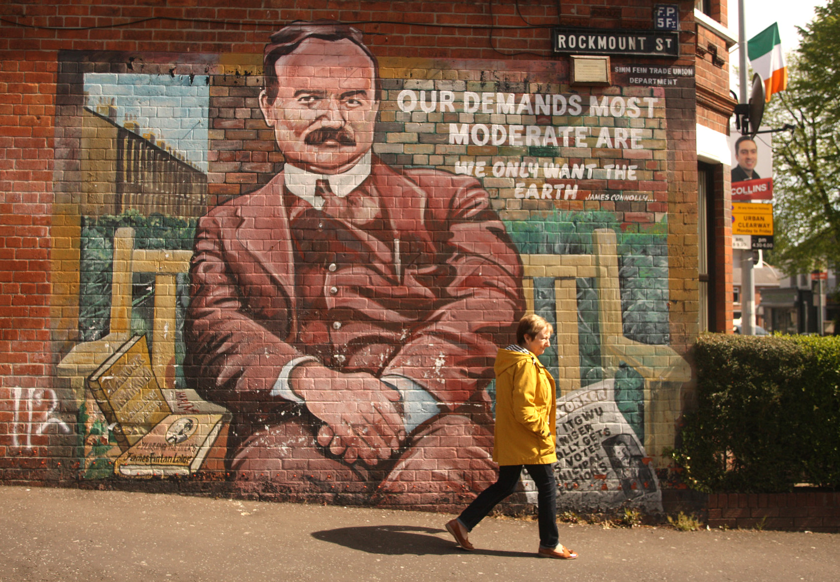 The James Connolly mural on Rockmount Street off the Falls Road