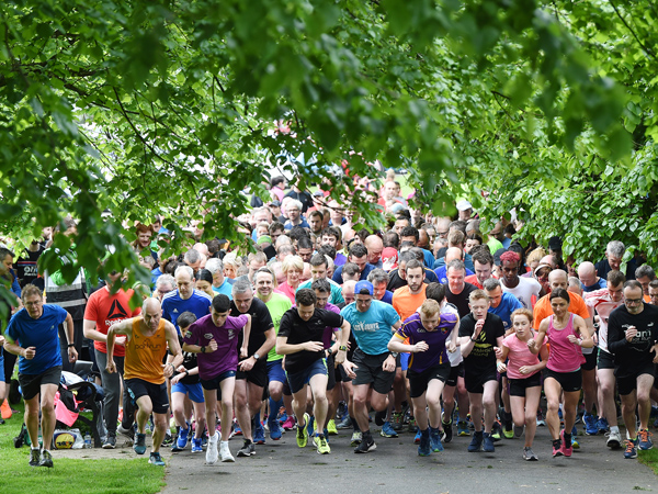 On your marks... best foot forward and elbows out as the Ormeau Park Run gets under way