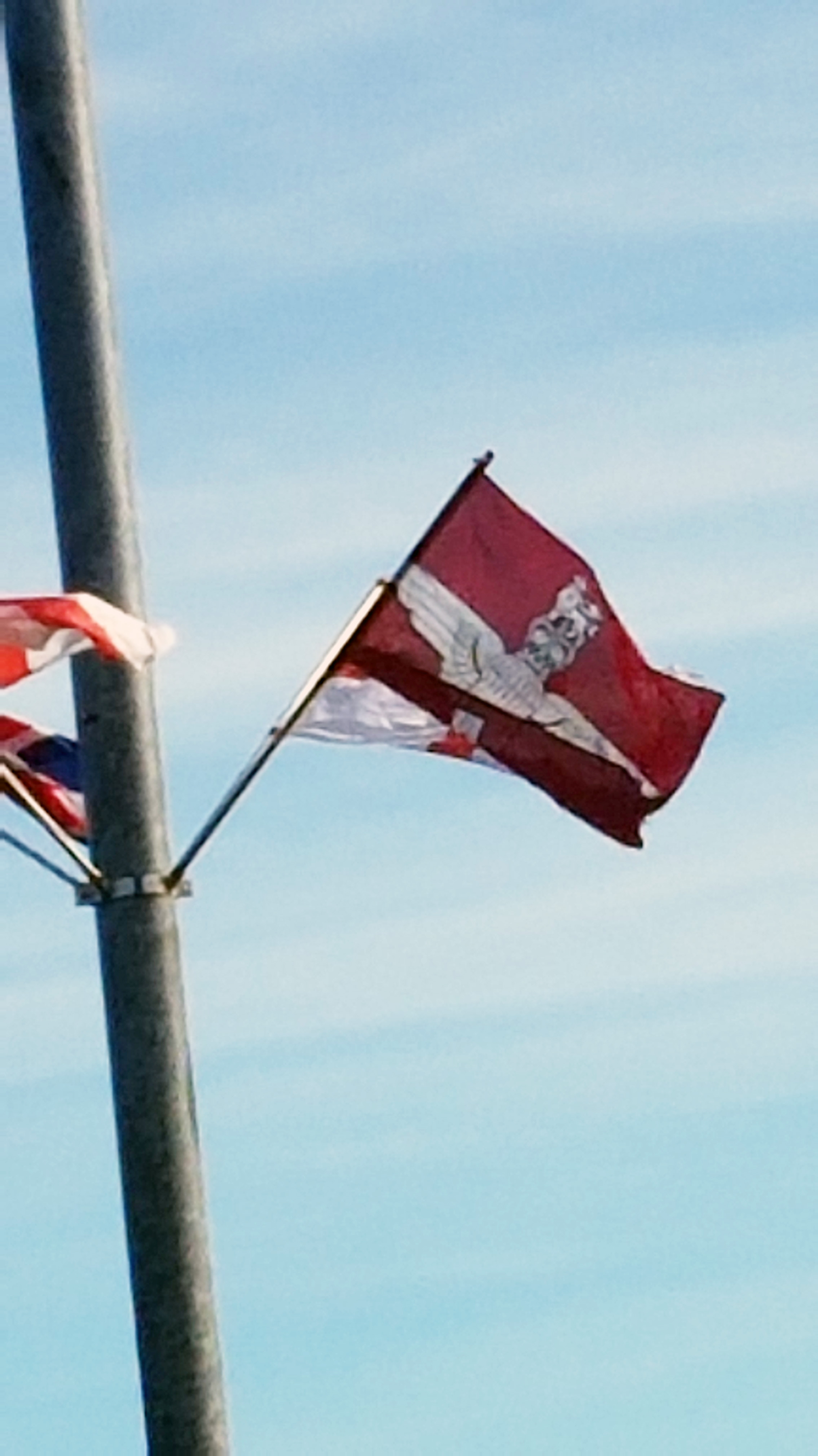 TENSION: The Parachute Regiment flag flying at Thaxton Village