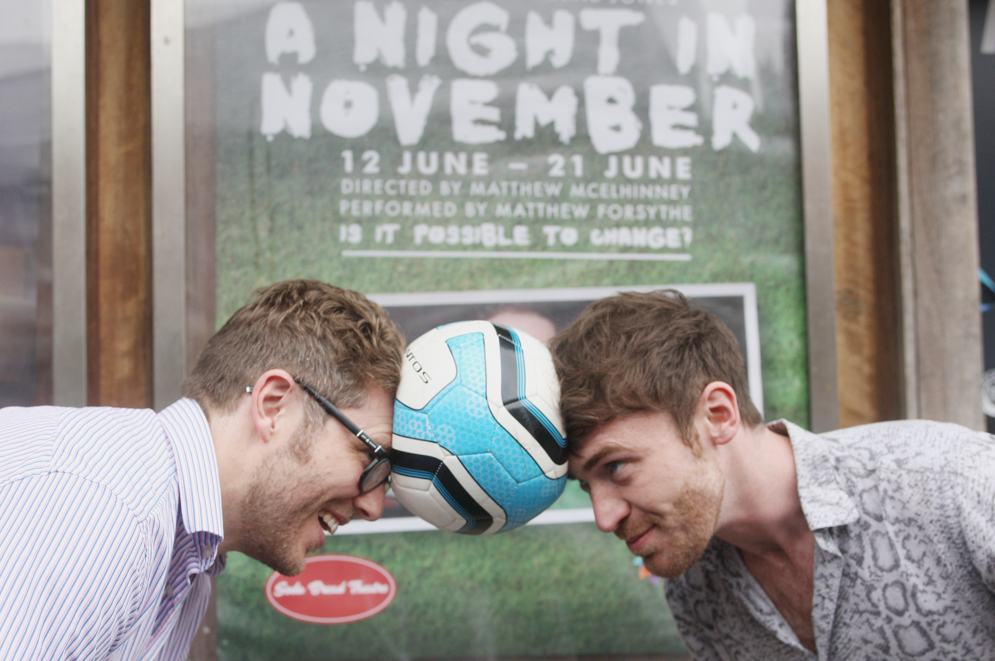 GOING HEAD TO HEAD: Director Matthew McElhinney and actor Matthew Forsythe